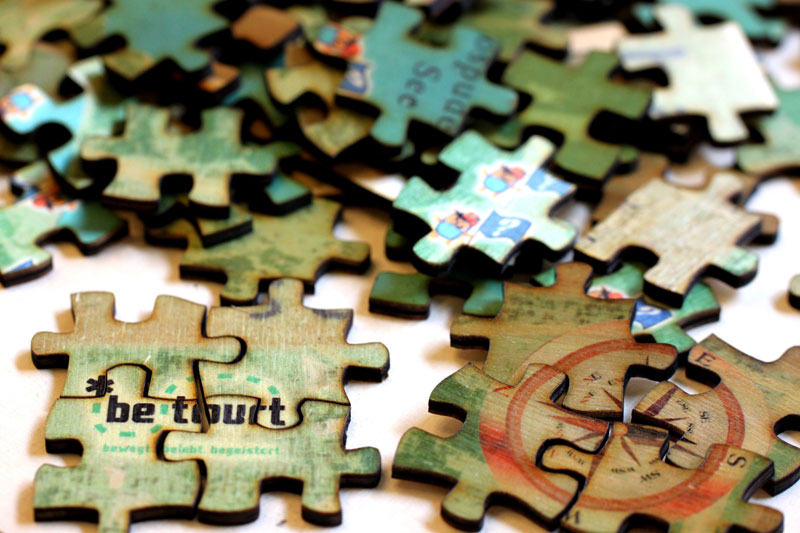 Laserschnitt Holzpuzzle