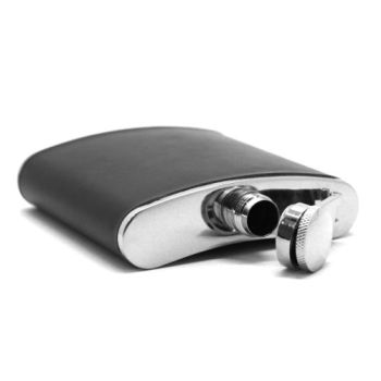 Flachmann Leder mit Gravur