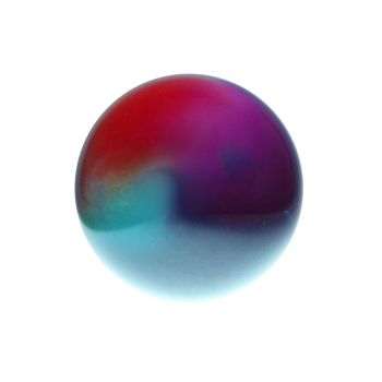 Glaskugel mit Gravur, regenbogen-farben