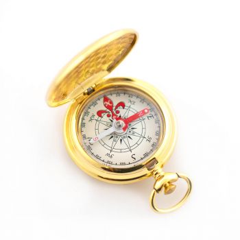Dekorativer Taschen-Kompass mit Gravur