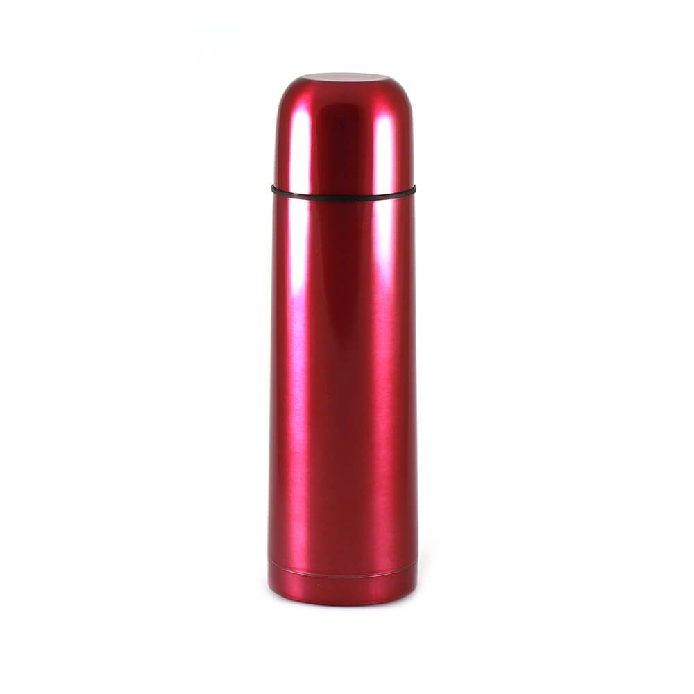 0,5l rot Farbe Edelstahl Isolierkanne mit Gravur Thermosflasche 