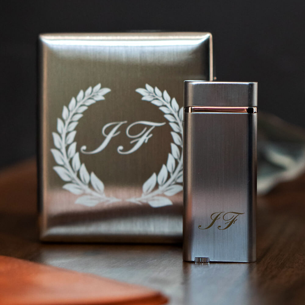 personalisierte Geschenke Männer Zigarettenetui mit Gravur personalisiert Edelstahl