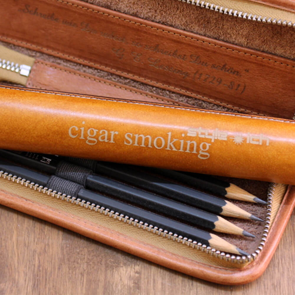 personalisierte Weihnachtsgeschenke Raucherzubehör 1er Zigarrenetui mit Gravur personalisiert